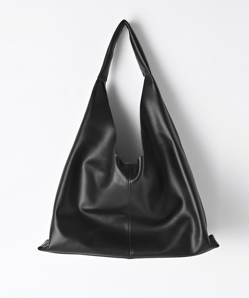 STYLE DELI（スタイルデリ）の「【DELI by】トライアングルフォルム・リアルレザートートバッグ（トートバッグ・レディース・ブラック・FREE）」の10枚目の写真