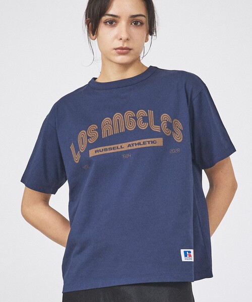 Russell Athletic(ラッセルアスレティック)の「【RUSSELL×JACKSON MATISSE】Campus Jersey Los Angeles Tee / キャンパスジャージーロサンゼルスTシャツ(Tシャツ/カットソー・レディース・グレー/ネイビー/ホワイト・フリー)」の3枚目の写真