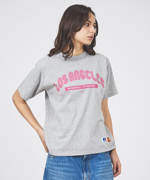Russell Athletic(ラッセルアスレティック)の「【RUSSELL×JACKSON MATISSE】Campus Jersey Los Angeles Tee / キャンパスジャージーロサンゼルスTシャツ(Tシャツ/カットソー・レディース・グレー/ネイビー/ホワイト・フリー)」の19枚目の写真