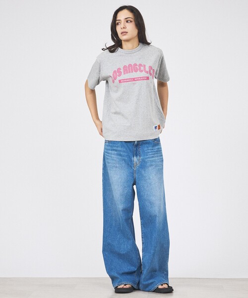 Russell Athletic(ラッセルアスレティック)の「【RUSSELL×JACKSON MATISSE】Campus Jersey Los Angeles Tee / キャンパスジャージーロサンゼルスTシャツ(Tシャツ/カットソー・レディース・グレー/ネイビー/ホワイト・フリー)」の20枚目の写真