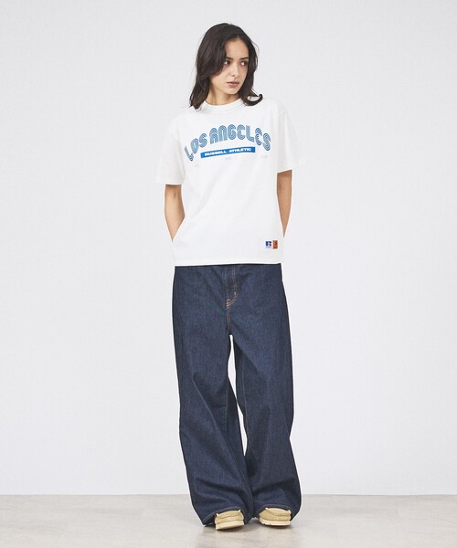 Russell Athletic(ラッセルアスレティック)の「【RUSSELL×JACKSON MATISSE】Campus Jersey Los Angeles Tee / キャンパスジャージーロサンゼルスTシャツ(Tシャツ/カットソー・レディース・グレー/ネイビー/ホワイト・フリー)」の18枚目の写真