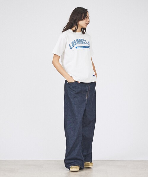 Russell Athletic(ラッセルアスレティック)の「【RUSSELL×JACKSON MATISSE】Campus Jersey Los Angeles Tee / キャンパスジャージーロサンゼルスTシャツ(Tシャツ/カットソー・レディース・グレー/ネイビー/ホワイト・フリー)」の7枚目の写真