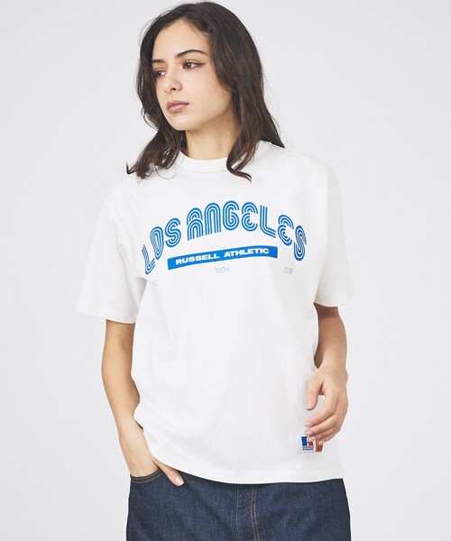Russell Athletic(ラッセルアスレティック)の「【RUSSELL×JACKSON MATISSE】Campus Jersey Los Angeles Tee / キャンパスジャージーロサンゼルスTシャツ(Tシャツ/カットソー・レディース・グレー/ネイビー/ホワイト・フリー)」の8枚目の写真