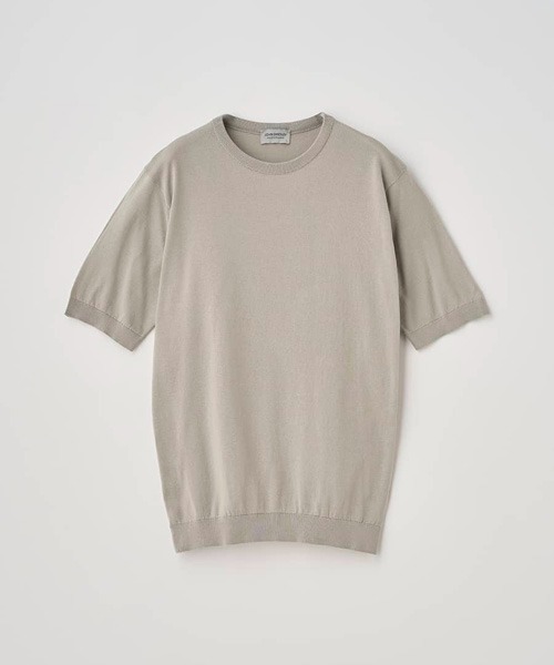 JOHN SMEDLEY(ジョンスメドレー)の「半袖コットンニットTシャツ(ニット/セーター・メンズ・ベージュ系その他6・M/L/XL/S)」の2枚目の写真
