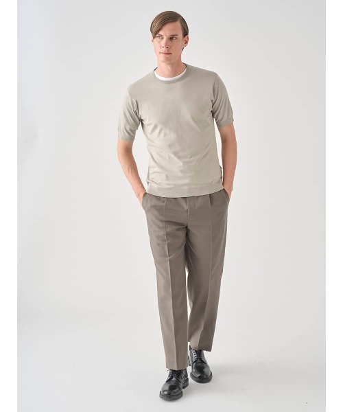 JOHN SMEDLEY(ジョンスメドレー)の「半袖コットンニットTシャツ(ニット/セーター・メンズ・ベージュ系その他6・M/L/XL/S)」の7枚目の写真