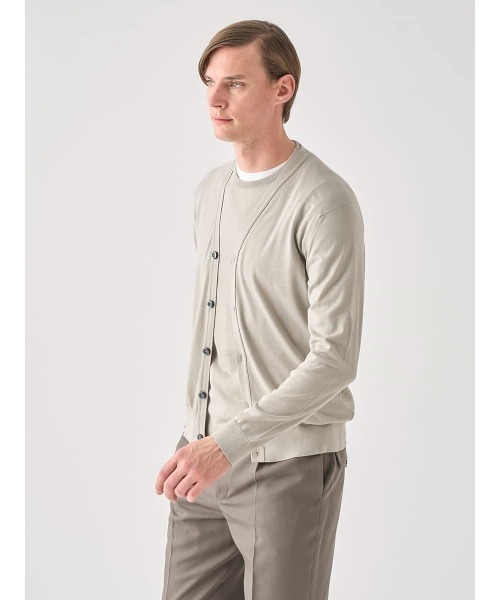 JOHN SMEDLEY(ジョンスメドレー)の「半袖コットンニットTシャツ(ニット/セーター・メンズ・ベージュ系その他6・M/L/XL/S)」の8枚目の写真
