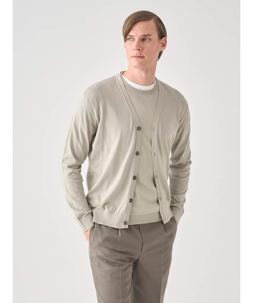 JOHN SMEDLEY(ジョンスメドレー)の「半袖コットンニットTシャツ(ニット/セーター・メンズ・ベージュ系その他6・M/L/XL/S)」の9枚目の写真