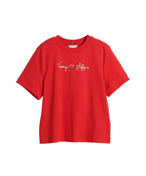 TOMMY HILFIGER(トミーヒルフィガー)の「ファングラフィックインターロックTシャツ(Tシャツ/カットソー・レディース・ホワイト/ピンク/マルチ/レッド・LARGE/X-SMALL/SMALL/MEDIUM)」の5枚目の写真