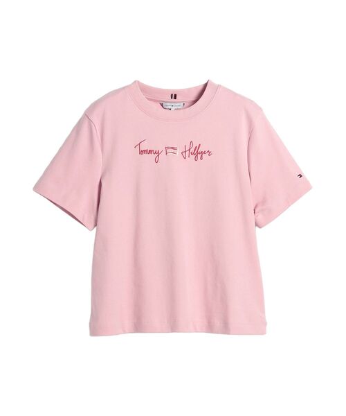 TOMMY HILFIGER(トミーヒルフィガー)の「ファングラフィックインターロックTシャツ(Tシャツ/カットソー・レディース・ホワイト/ピンク/マルチ/レッド・LARGE/X-SMALL/SMALL/MEDIUM)」の9枚目の写真