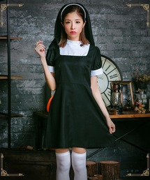 MAISON SELECT（メゾンセレクト）の「2A6 シスター風 コスチューム ミニフレアワンピース カチューシャ付き コスプレ2点セット（コスチューム/パーティーグッズ）」