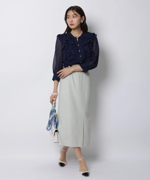 JUSGLITTY（ジャスグリッティー）の「シャイニーチュール刺繍スカート
