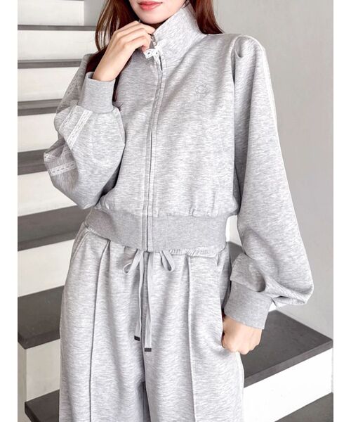 dazzlin（ダズリン）の「【≠ME 谷崎早耶コラボ】レースラインジップスウェット（スウェット・レディース・ブラック/ピンク/グレー・MEDIUM/SMALL）」の20枚目の写真