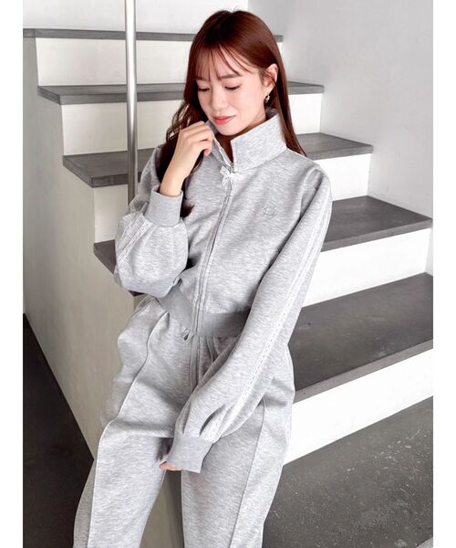 dazzlin（ダズリン）の「【≠ME 谷崎早耶コラボ】レースラインジップスウェット（スウェット・レディース・ブラック/ピンク/グレー・MEDIUM/SMALL）」の22枚目の写真