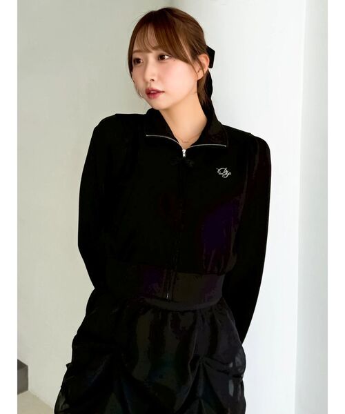 dazzlin（ダズリン）の「【≠ME 谷崎早耶コラボ】レースラインジップスウェット（スウェット・レディース・ブラック/ピンク/グレー・MEDIUM/SMALL）」の4枚目の写真