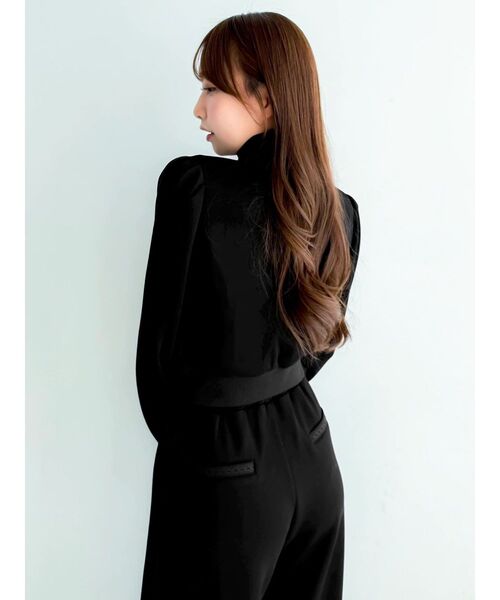 dazzlin（ダズリン）の「【≠ME 谷崎早耶コラボ】レースラインジップスウェット（スウェット・レディース・ブラック/ピンク/グレー・MEDIUM/SMALL）」の6枚目の写真