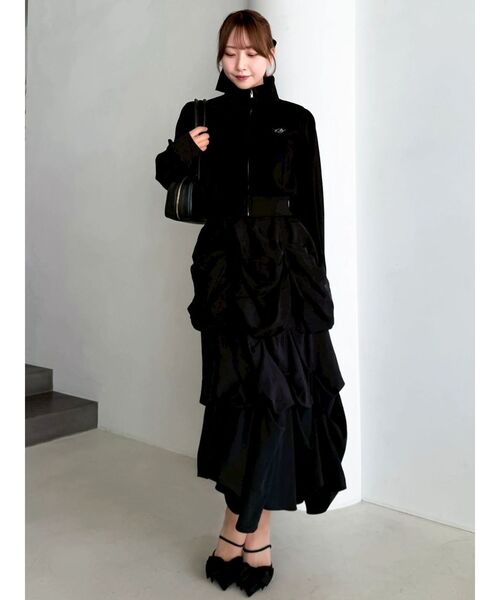 dazzlin（ダズリン）の「【≠ME 谷崎早耶コラボ】レースラインジップスウェット（スウェット・レディース・ブラック/ピンク/グレー・MEDIUM/SMALL）」の10枚目の写真