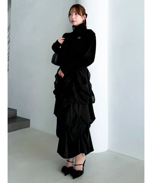 dazzlin（ダズリン）の「【≠ME 谷崎早耶コラボ】レースラインジップスウェット（スウェット・レディース・ブラック/ピンク/グレー・MEDIUM/SMALL）」の11枚目の写真