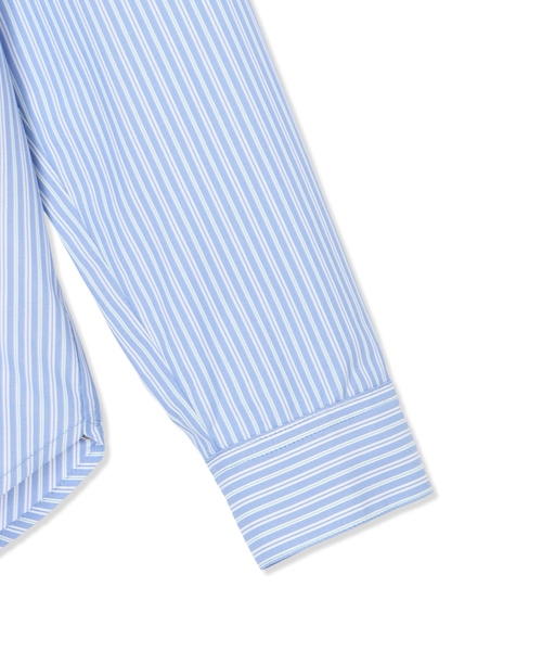 A/C DESIGN BY ALPHA CUBIC（エーシーデザインバイアルファキュービック）の「バンドカラーストライプシャツ（シャツ/ブラウス・レディース・ブルー/ピンク・9号/11号/13号）」の18枚目の写真