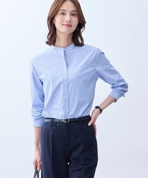 A/C DESIGN BY ALPHA CUBIC | バンドカラーストライプシャツ(シャツ/ブラウス)