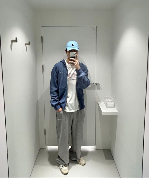 Rest&Recreation（レストアンドレクリエーション）の「STITCH WAFFLE HOOD ZIP-UP - BLUE（パーカー・メンズ・その他・ONE）」の6枚目の写真