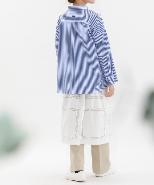 nop de nod(ノップドゥノッド)の「ハンカチ風刺繍レーススカート(スカート・レディース・オフホワイト/ネイビー/ライトグレー・3)」の12枚目の写真