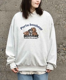 Bleu Bleuet | イヌネコ刺繍スウェット(スウェット)