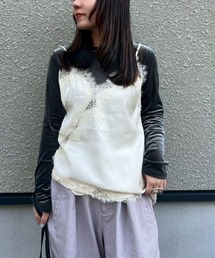 DONOBAN | アシンメトリーレースキャミ(キャミソール)