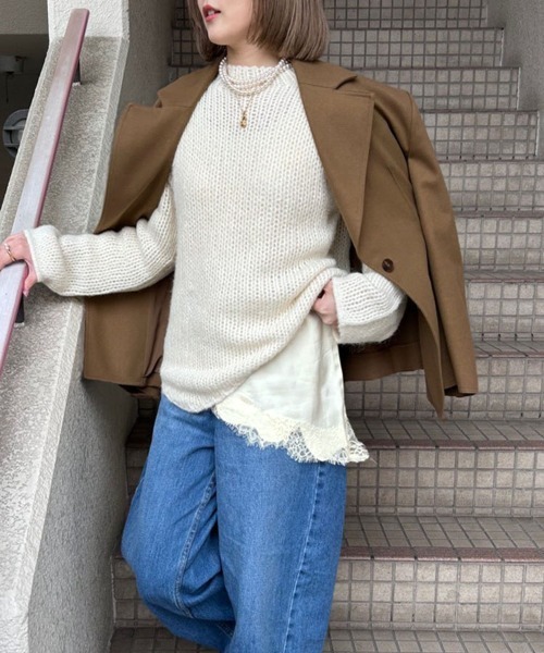 DONOBAN（ドノバン）の「アシンメトリーレースキャミ（キャミソール・レディース・ブラック×ホワイト/ブラック/ブラウン/ホワイト・ONE SIZE）」の8枚目の写真