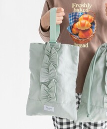 DRC branshes（ディーアールシーブランシェス）の「【DRC/WEB限定/通学シリーズ】フリルシューズバッグ（ショルダーバッグ）」