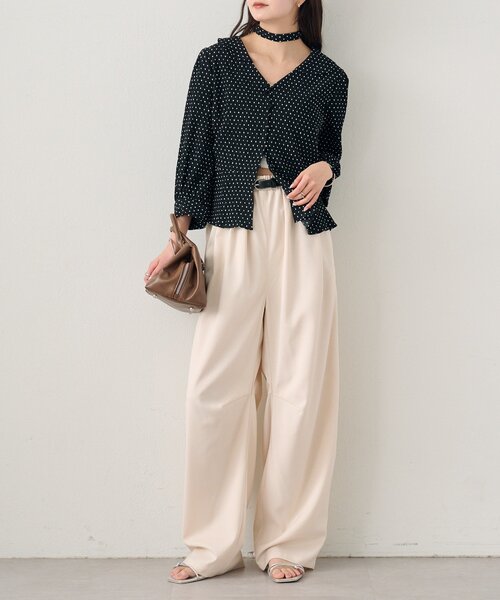 mystic（ミスティック）の「マルチリボンブラウス（シャツ/ブラウス・レディース・オフホワイト/ピンク/アイボリー/ブラック・FREE）」の4枚目の写真