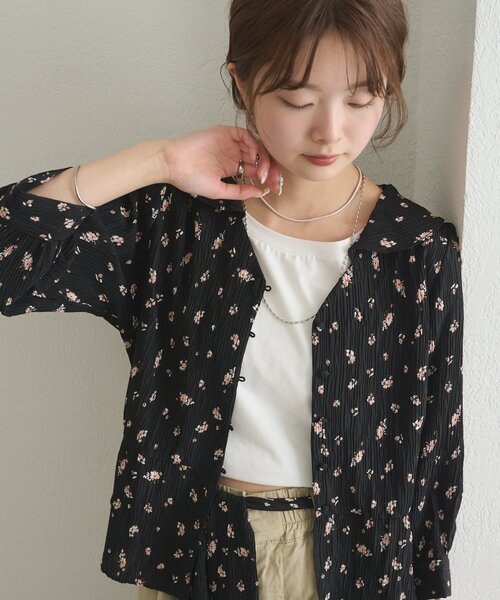 mystic(ミスティック)の「【5色展開/リボンでアレンジ◎】マルチリボンブラウス(シャツ/ブラウス・レディース・オフホワイト/ピンク/アイボリー/ブラック/ブラック系その他2・FREE)」の4枚目の写真