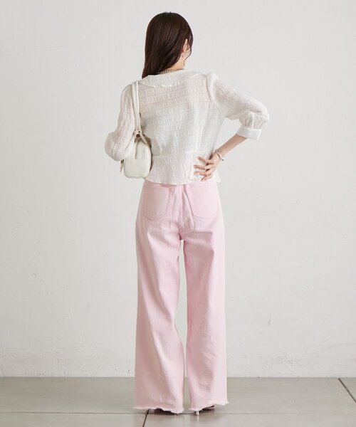 mystic（ミスティック）の「マルチリボンブラウス（シャツ/ブラウス・レディース・オフホワイト/ピンク/アイボリー/ブラック・FREE）」の10枚目の写真