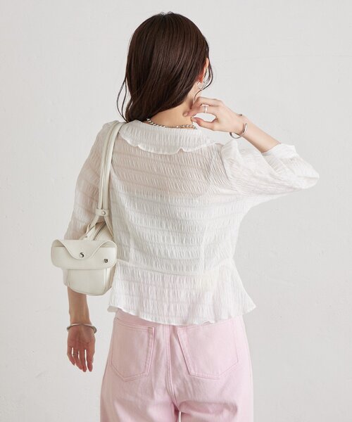 mystic（ミスティック）の「マルチリボンブラウス（シャツ/ブラウス・レディース・オフホワイト/ピンク/アイボリー/ブラック・FREE）」の12枚目の写真