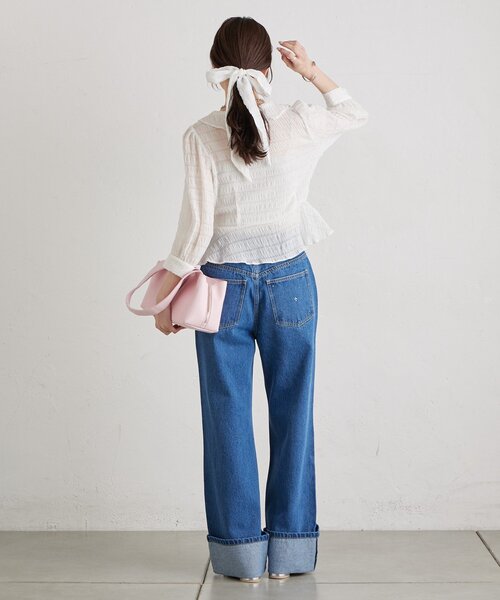 mystic（ミスティック）の「マルチリボンブラウス（シャツ/ブラウス・レディース・オフホワイト/ピンク/アイボリー/ブラック・FREE）」の19枚目の写真