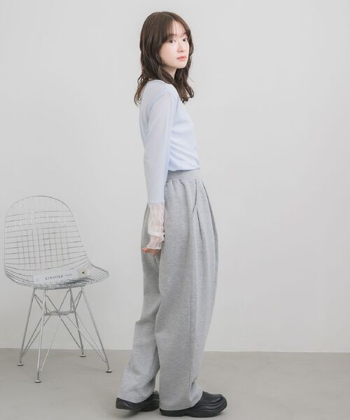 RETRO GIRL（レトロガール）の「袖レース切替PO（Tシャツ/カットソー・レディース・オフホワイト/ブルー/ピンク/ブラック・FREE）」の18枚目の写真