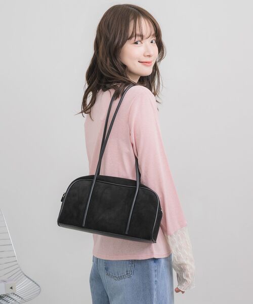 RETRO GIRL（レトロガール）の「袖レース切替PO（Tシャツ/カットソー・レディース・オフホワイト/ブルー/ピンク/ブラック・FREE）」の9枚目の写真