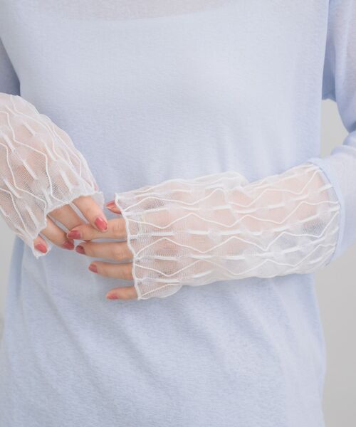 RETRO GIRL（レトロガール）の「袖レース切替PO（Tシャツ/カットソー・レディース・オフホワイト/ブルー/ピンク/ブラック・FREE）」の15枚目の写真