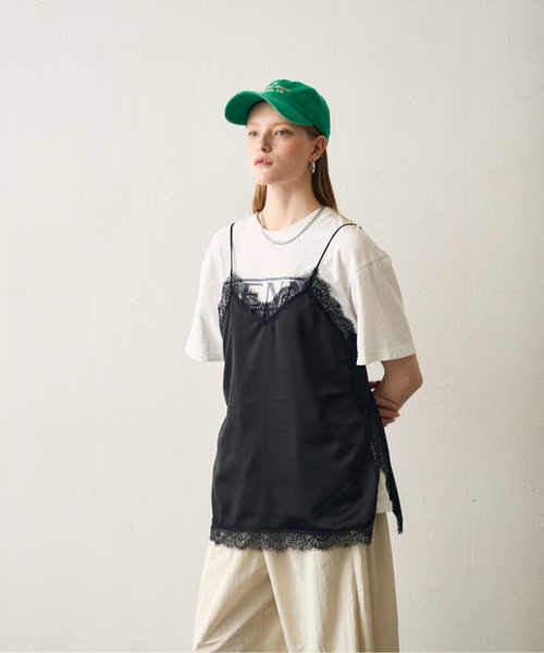 uchi.（ウチ）の「マットサテンレースキャミソールトップス（キャミソール・レディース・アイボリー/ブラック・FREE）」の22枚目の写真