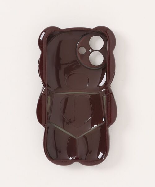 Fun & Daily(ファンアンドデイリー)の「Stand Bear iPhone Case 16 17 Pro ProMax / アイフォンケース(スマホケース/カバー・レディース・ワインレッド/グレイッシュベージュ・iPhone 16/iPhone 16 Pro/iPhone 17/iPhone 17 Pro/iPhone 17 Pro Max)」の3枚目の写真
