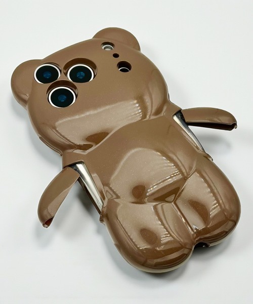 Fun & Daily(ファンアンドデイリー)の「Stand Bear iPhone Case 16 17 Pro ProMax / アイフォンケース(スマホケース/カバー・レディース・ワインレッド/グレイッシュベージュ・iPhone 16/iPhone 16 Pro/iPhone 17/iPhone 17 Pro/iPhone 17 Pro Max)」の8枚目の写真