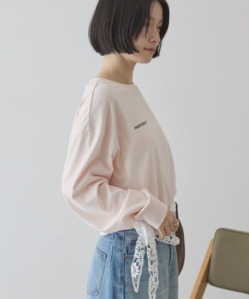 AMERICAN HOLIC（アメリカンホリック）の「BACK PHOTOプリントロンT（Tシャツ/カットソー・レディース・グレー系その他/ライトピンク/オフホワイト・FREE）」の9枚目の写真