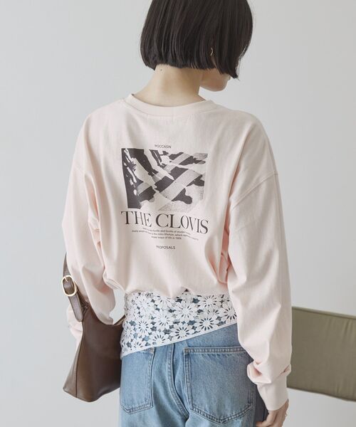 AMERICAN HOLIC（アメリカンホリック）の「BACK PHOTOプリントロンT（Tシャツ/カットソー・レディース・グレー系その他/ライトピンク/オフホワイト・FREE）」の10枚目の写真