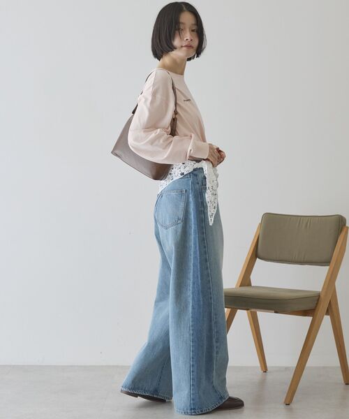 AMERICAN HOLIC（アメリカンホリック）の「BACK PHOTOプリントロンT（Tシャツ/カットソー・レディース・グレー系その他/ライトピンク/オフホワイト・FREE）」の15枚目の写真