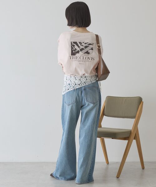 AMERICAN HOLIC（アメリカンホリック）の「BACK PHOTOプリントロンT（Tシャツ/カットソー・レディース・グレー系その他/ライトピンク/オフホワイト・FREE）」の16枚目の写真