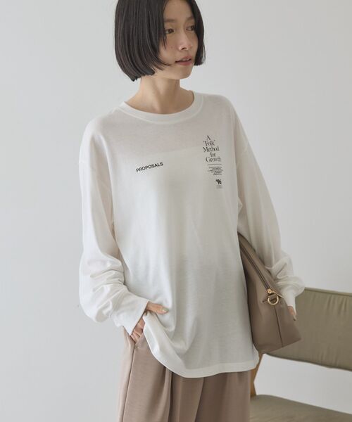 AMERICAN HOLIC（アメリカンホリック）の「BACK PHOTOプリントロンT（Tシャツ/カットソー・レディース・グレー系その他/ライトピンク/オフホワイト・FREE）」の17枚目の写真