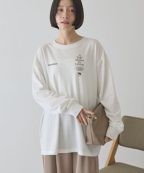AMERICAN HOLIC（アメリカンホリック）の「BACK PHOTOプリントロンT（Tシャツ/カットソー・レディース・グレー系その他/ライトピンク/オフホワイト・FREE）」の18枚目の写真