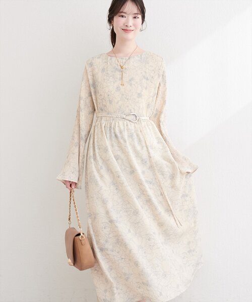 natural couture(ナチュラルクチュール)の「〈osono〉ベルト付きプリーツワンピース(ワンピース・レディース・その他4/その他1/その他3/その他2・LARGE/MEDIUM)」の7枚目の写真