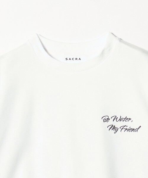 SACRA（サクラ）の「＜SACRA＞ハーフスリーブ クロップド メッセージ Tシャツ（Tシャツ/カットソー・レディース・ダークグレー/ブラック/ホワイト・38）」の22枚目の写真
