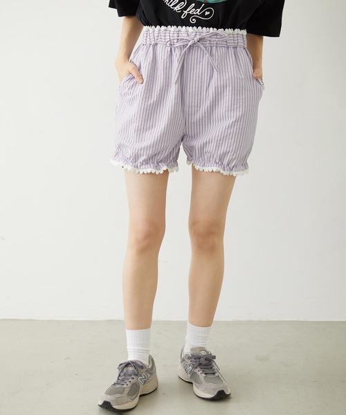 MILKFED.（ミルクフェド）の「STRIPED SHORTS（その他パンツ・レディース・ライトパープル/ネイビー/ライトピンク・ONE SIZE）」の3枚目の写真