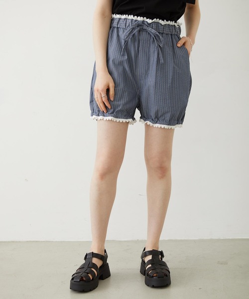 MILKFED.（ミルクフェド）の「STRIPED SHORTS（その他パンツ・レディース・ライトパープル/ネイビー/ライトピンク・ONE SIZE）」の2枚目の写真